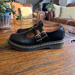 Dr Martens Air Ware Black Leather Mary Janes, US Size 8